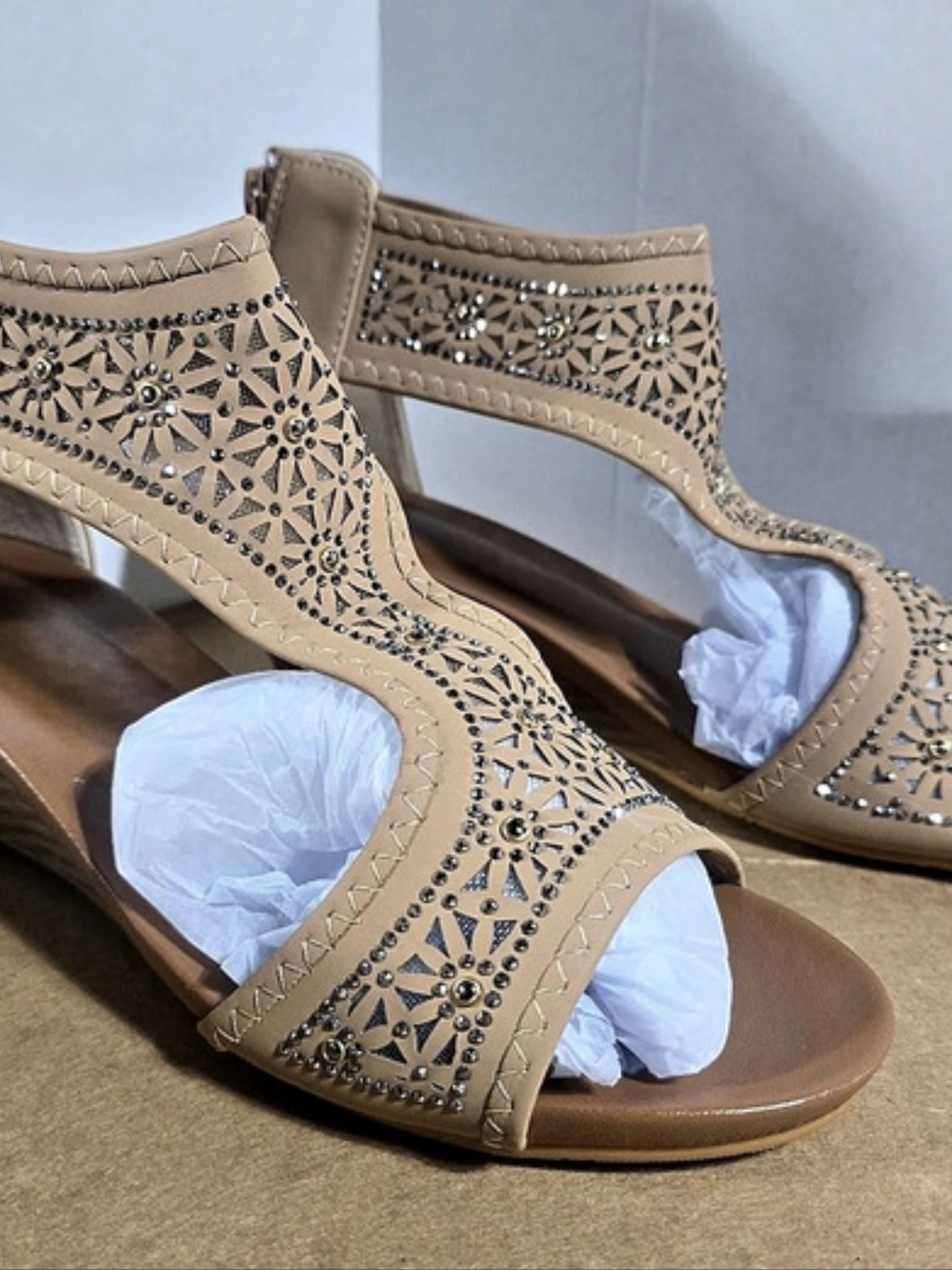 WOJWSKI Women's Bohemia Wedge Sandals EU 38 NWT